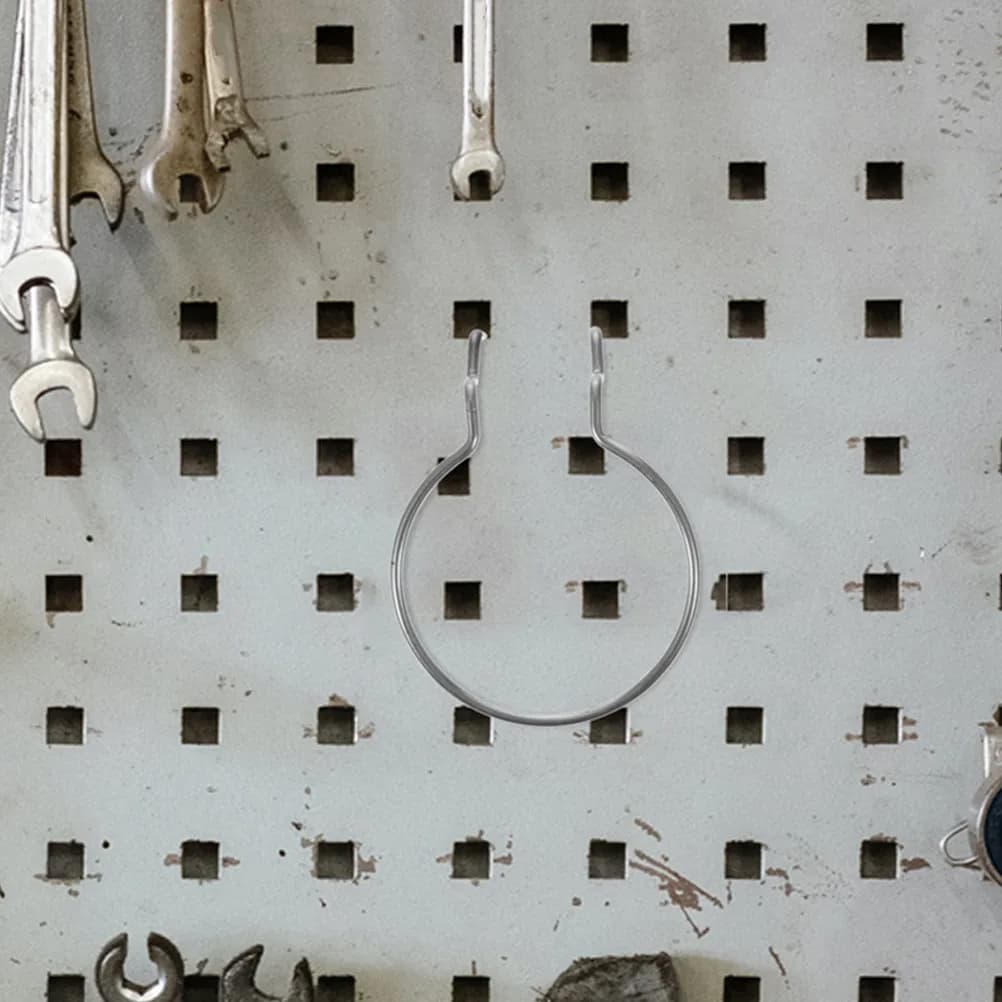 12Pcs Iron Pegboard Hooks Heavy Duty Peg Board Cup Holder Rings Garage Shop Pegboard Accessories Cup Hanging Organizer