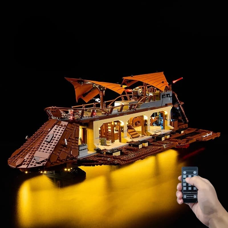 No Model LED Lighting Set Suitable for LEGO Jabba's Sail Barge 75397 Building Blocks