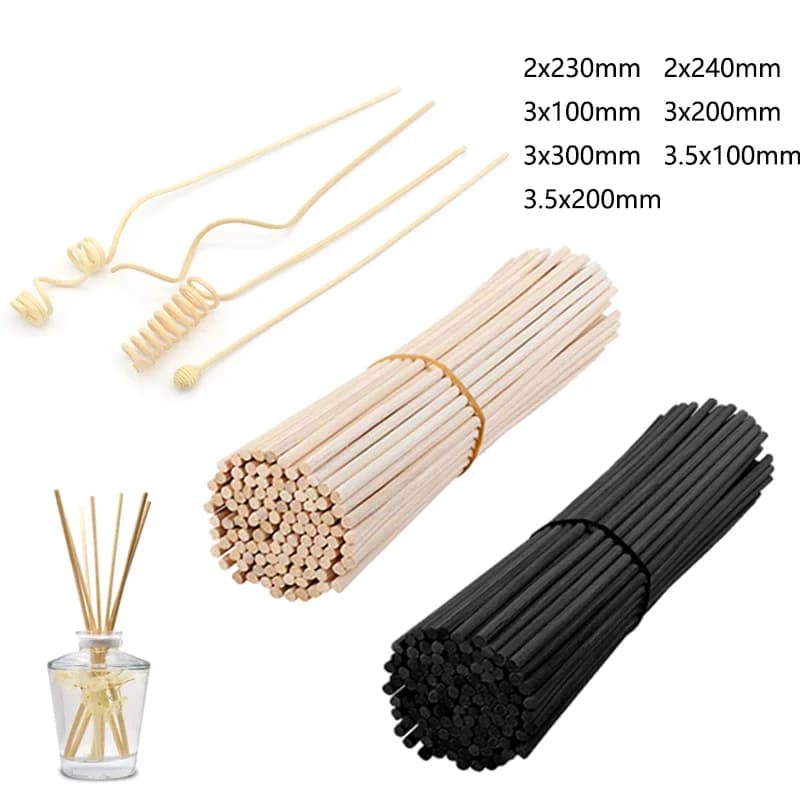 5-100 pezzi 2-3.5mm bastoncino di ricambio per diffusore a bastoncini fai da te fatto a mano decorazioni per la casa bastoncini di ricarica per diffusore di aromaterapia in Rattan Extra spesso