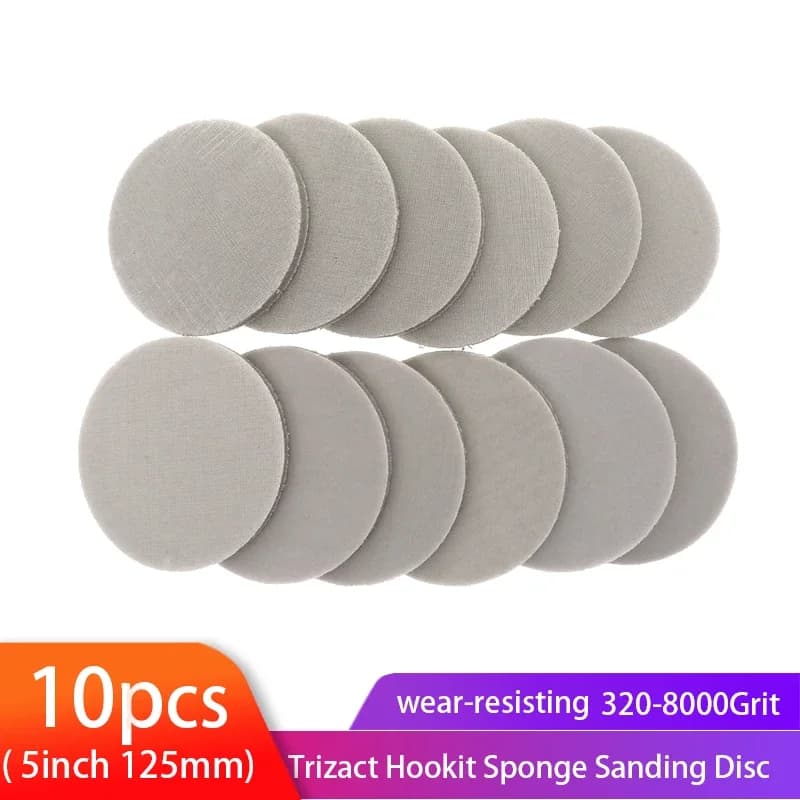 Disco in schiuma Trizact Hookit da 5 "125mm Disco abrasivo in spugna bagnata e asciutta 320-8000 Grit Lucidatura Buffer Carta abrasiva Utensili abrasivi