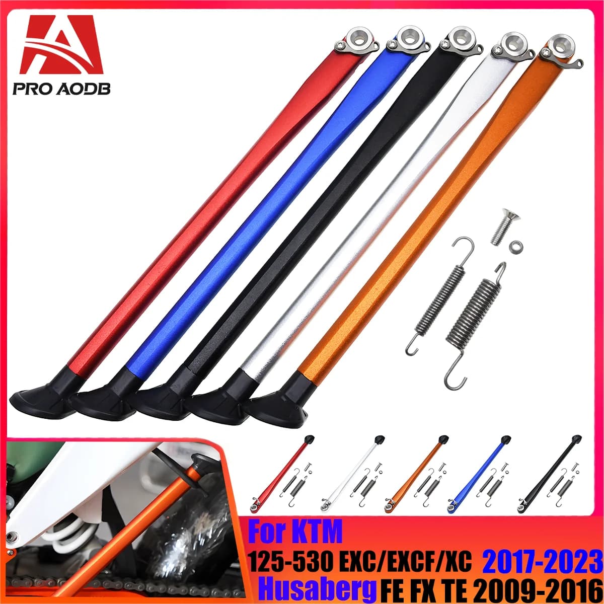 Supporto per cremagliera laterale per cremagliera di parcheggio per moto con Kit a molla per HusqvarnaTX FX TE FE FS per KTM XC XCW XCF XCFW EXC EXCF 2012-2023