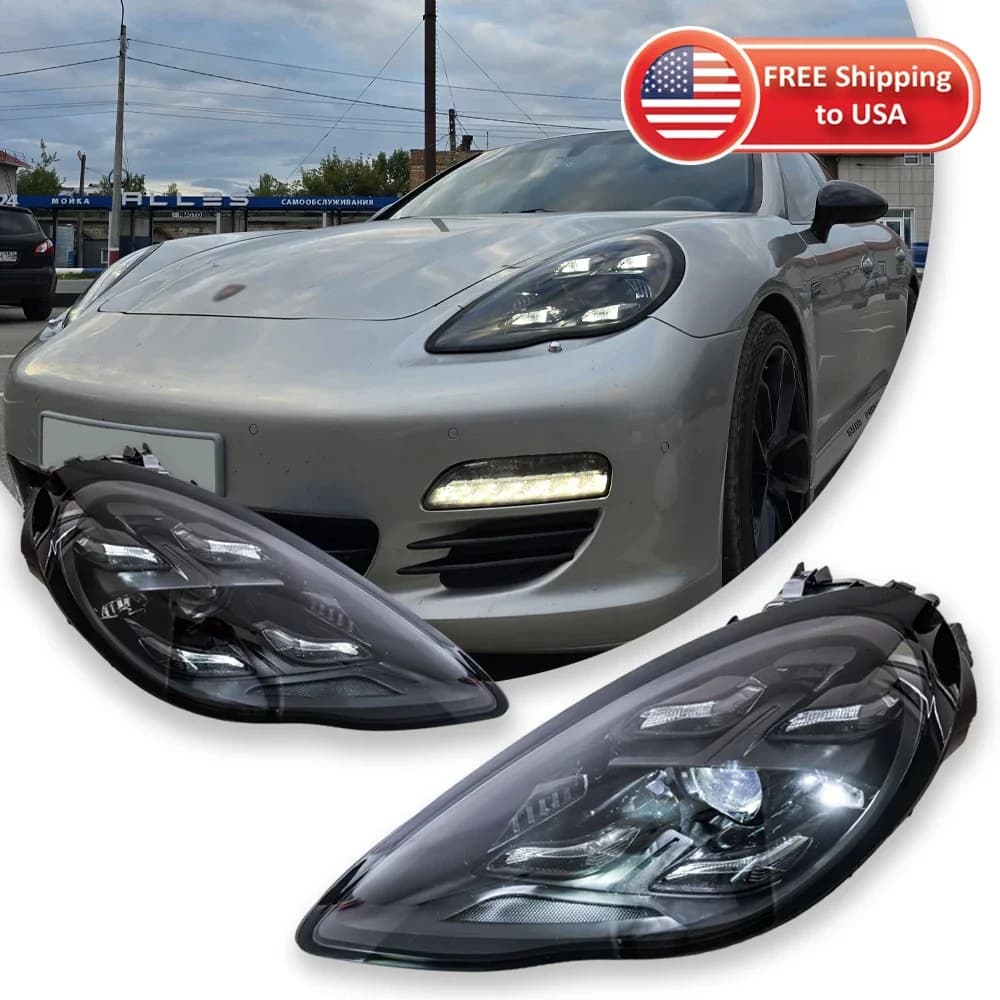 Fari per Porsche Panamera 970 970.1 2010-2013, proiettore LED, luci diurne, accessori auto
