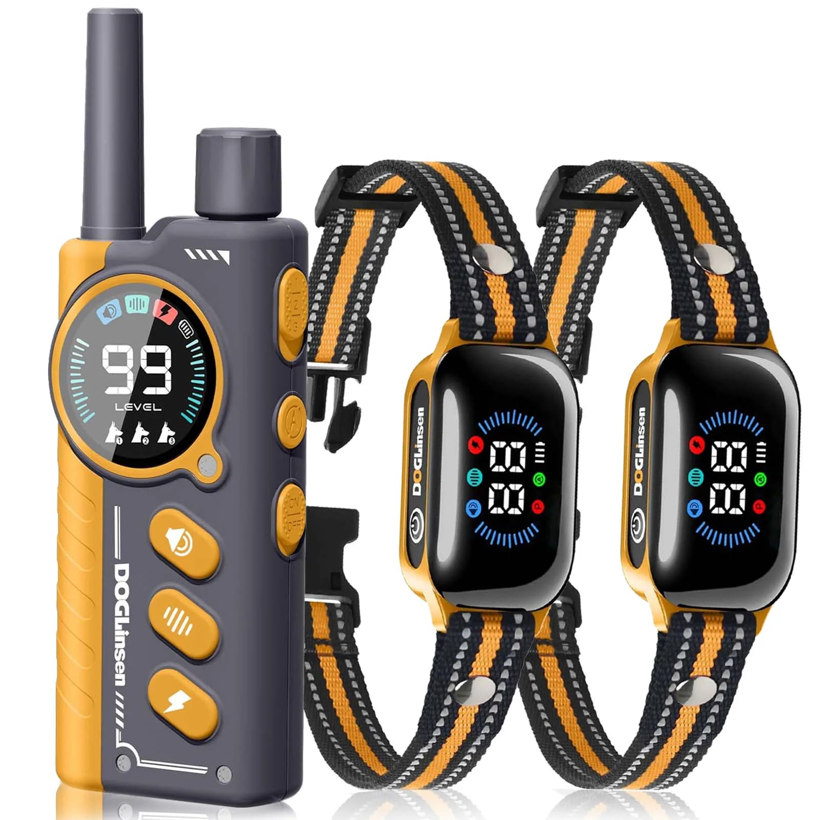 New Smart 2-in-1 Dog Training Collar,Auto Anti-Bark shock collar for All Size Dogs,3300FT IPX7 Waterproof Electric Collar