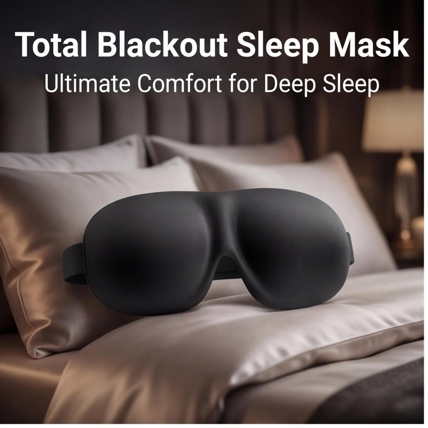 3D Sleeping Mask, Sleeping Aid, Soft Memory Foam Mask to Sleep and Travel, Block Light, Slaapmasker, Covers