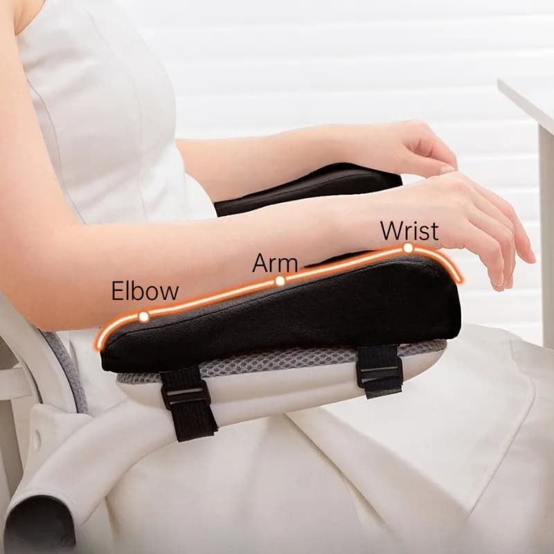 Cuscinetti Ergonomici per Braccioli di Sedie da Ufficio, Supporto per Gomiti in Memory Foam per Sedie da Scrivania e Computer, con Morbide Fodere Imbottite