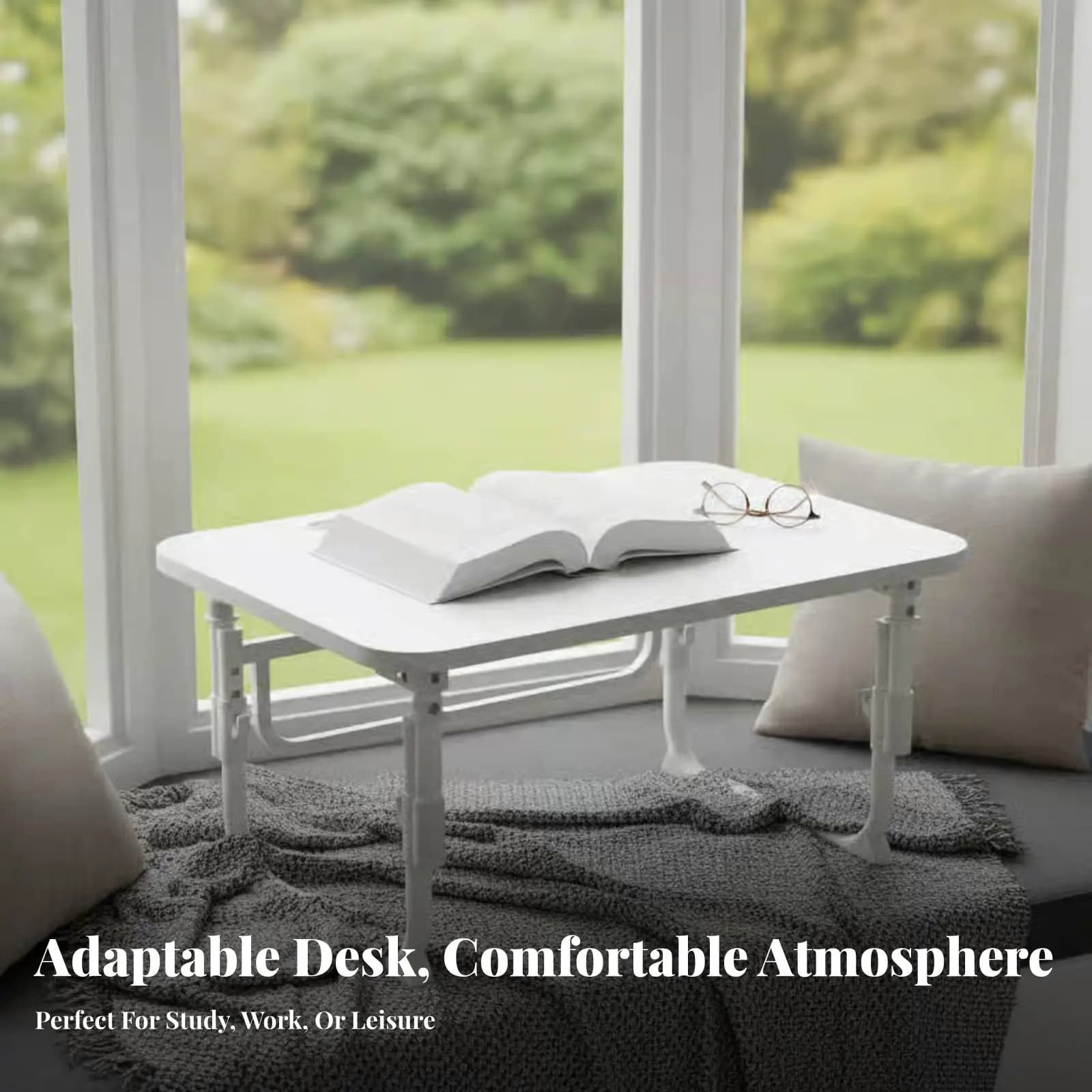 Laptop Support Foldable and Adjustable, Foldable Design, Rounded Corners, Multipurpose for Students, Adults, Bedroom