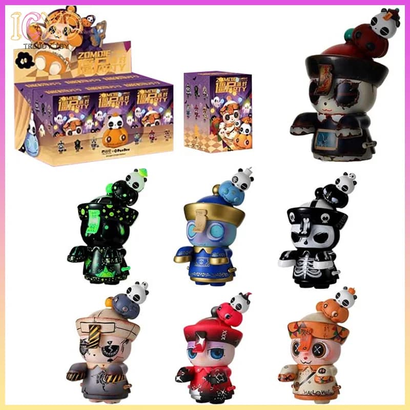 Autentica scatola cieca Tangmeng Street Zombie Party Halloween Disponibile Superise Anime Action Figure Ornament Toy Regali per bambole spaventose
