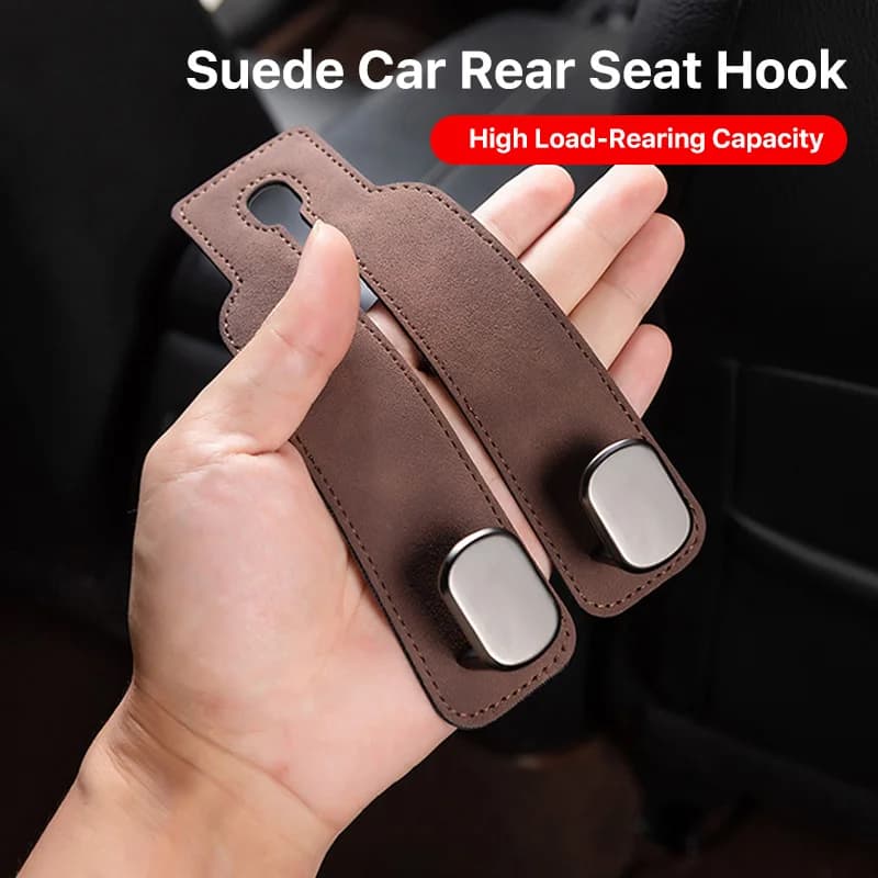 Gancio per auto 2 in 1 per ganci per schienale posteriore Clip per gancio per poggiatesta Versatile supporto a doppio gancio Organizzatore di accessori interni per auto