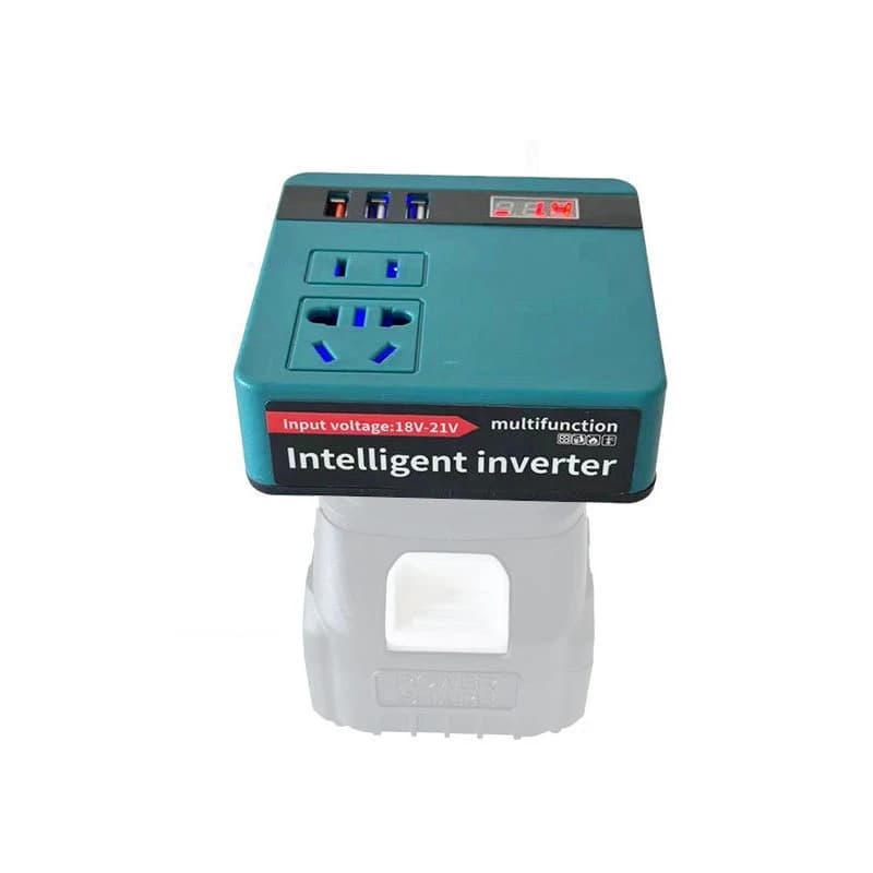 Convertitore di Potenza Portatile da Esterno DC18-21V a AC220V per Batterie al Litio con Ricarica Rapida USB