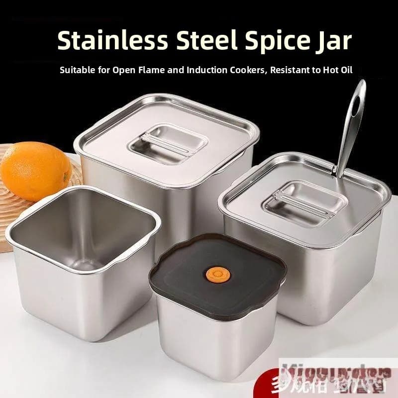 Contenitore Sigillato per Alimenti in Acciaio Inox 316, Scatola per Pranzo, Contenitore per Frutta da Frigorifero, Rettangolare con Coperchio