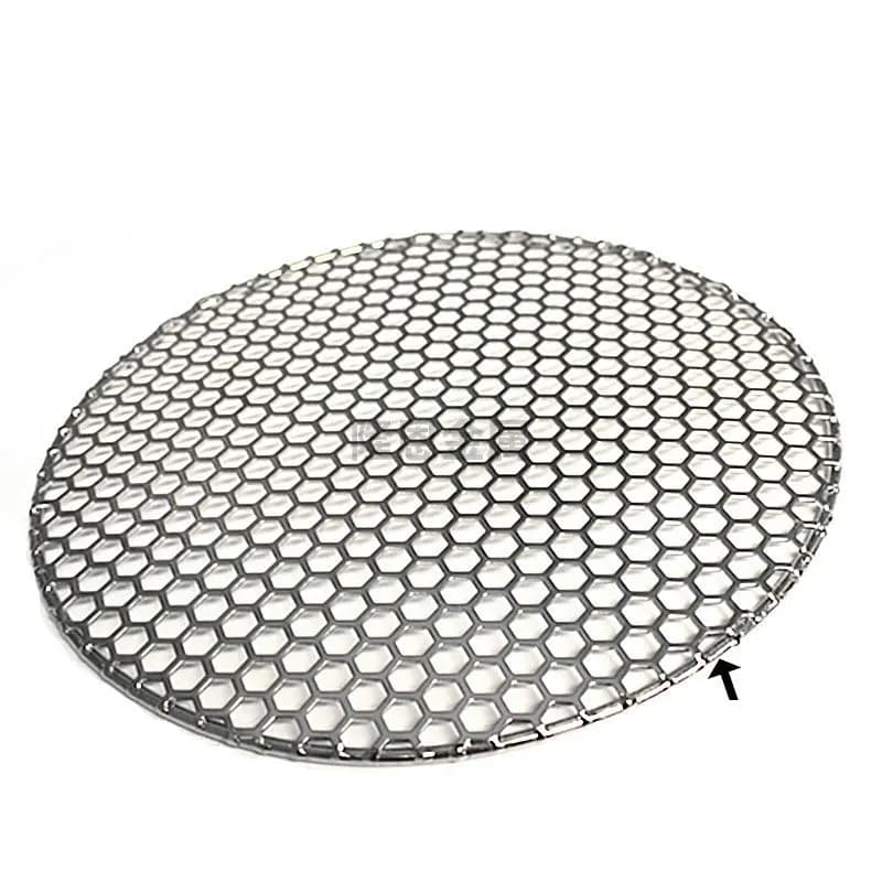 10-40CM Diameter Stainless Steel 304 Food Grade Round BBQ Charcoal Grate Barbecue Grill with Cellular Holes Grid Mesh Net