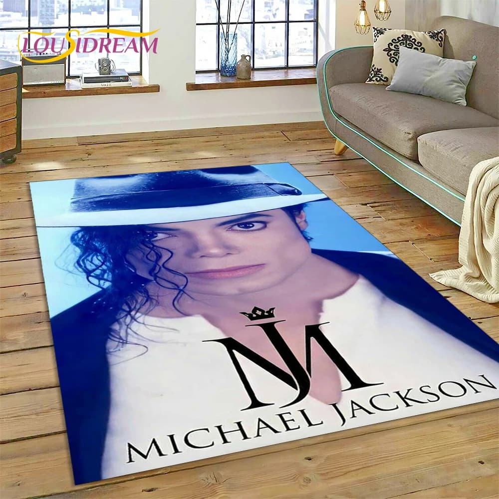 MJ King of Pop Michael Jackson carpet for living room bedroom decorations for the house, mat anti-slip decoration for sofa zerbino gift