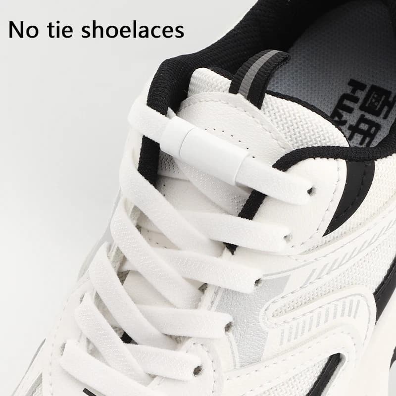 Metal Lock Magnetic Shoelaces Flat Sports Enthusiasts No Tie Shoe Laces Safe And Reliable Lazy Shoelace Rubber Band Shoestrings