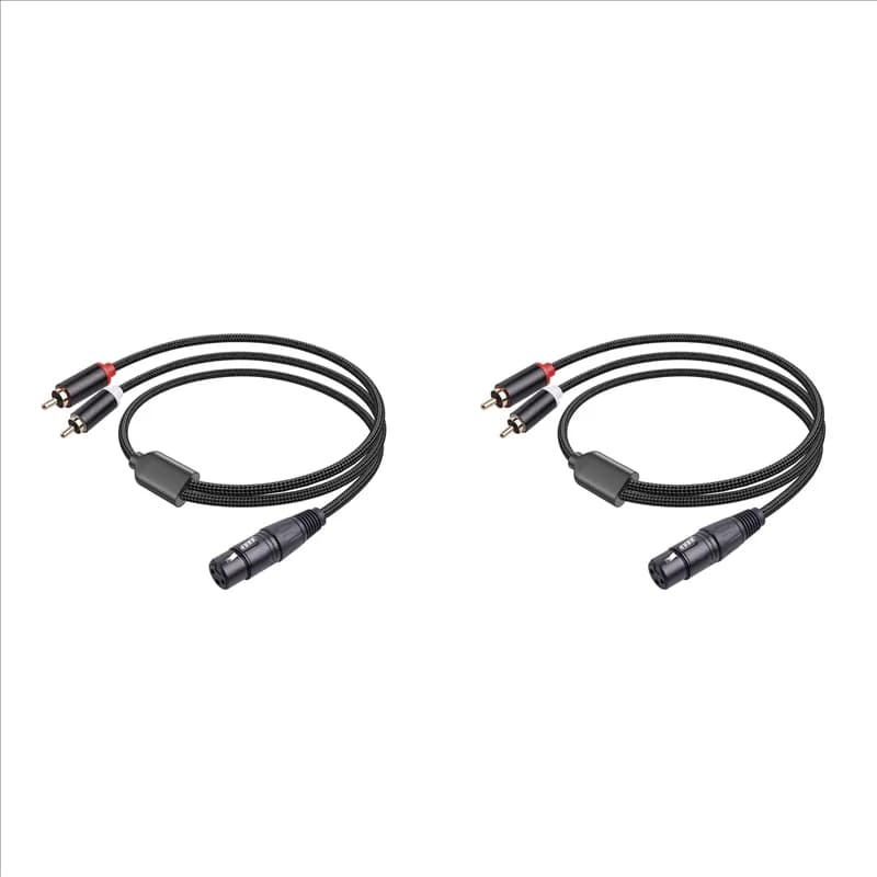 JABS-2X Y XLR female double RCA cable 3 pin male, audio amplifier cable mixer, stereo audio interconnection cable, 3 meters