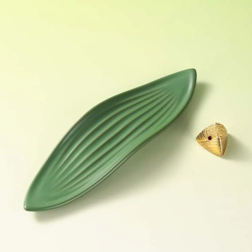 Portaincenso a forma di barca Zongzi, mini bruciatore per bastoncini di incenso in ceramica, robusto ornamento tradizionale per aromaterapia, camera da letto