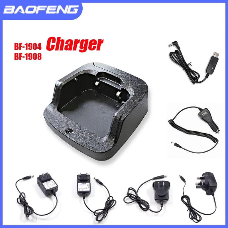 BAOFENG BF-1904 Walkie Talkie Caricatore originale con spina EU/US/UK/AUS/USB/CAR BF1904 Accessorio per radio bidirezionali Caricatore extra
