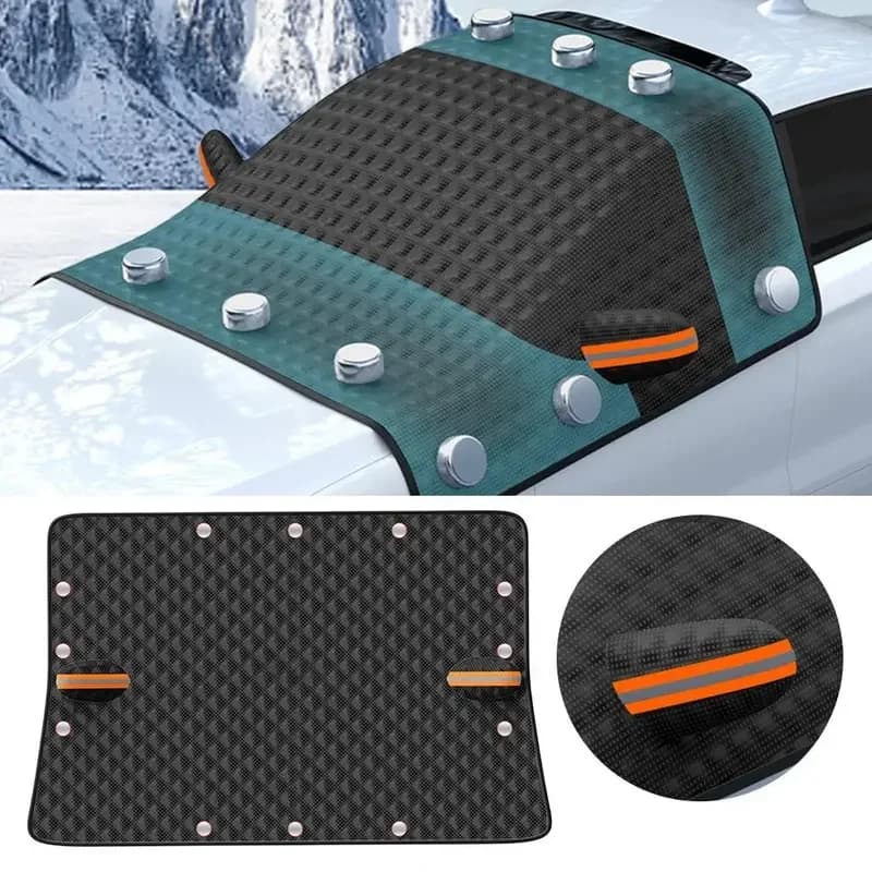1-2 pezzi copertura per parabrezza auto addensata magnetica neve parasole antigelo mezza copertura protezione in vetro accessori auto