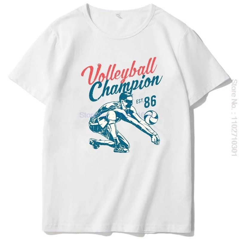 Magliette grafiche vintage da pallavolo Magliette moda estiva Top e t-shirt Nuovi prodotti di arrivo Maglietta da uomo in cotone con stampa di cotone