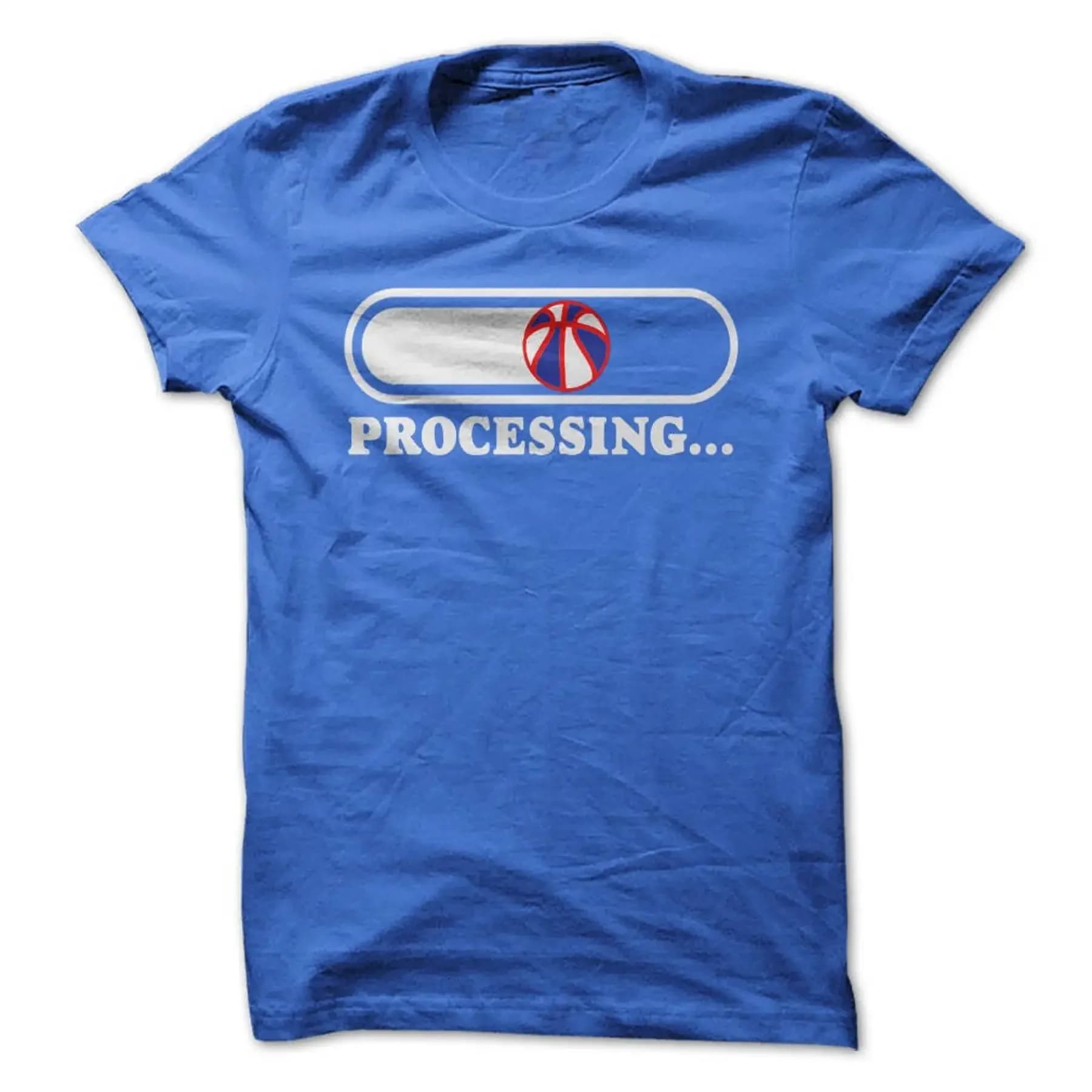 Processing T Shirt Design Blu con stampa multicolore Trust the Process