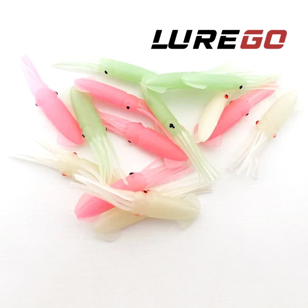 5 pieces of soft bait in the shape of a mini octopus of 7.5 cm | Available in 3 colors with Stop-and-Go function | Versatile bait for Spigola and Branzino