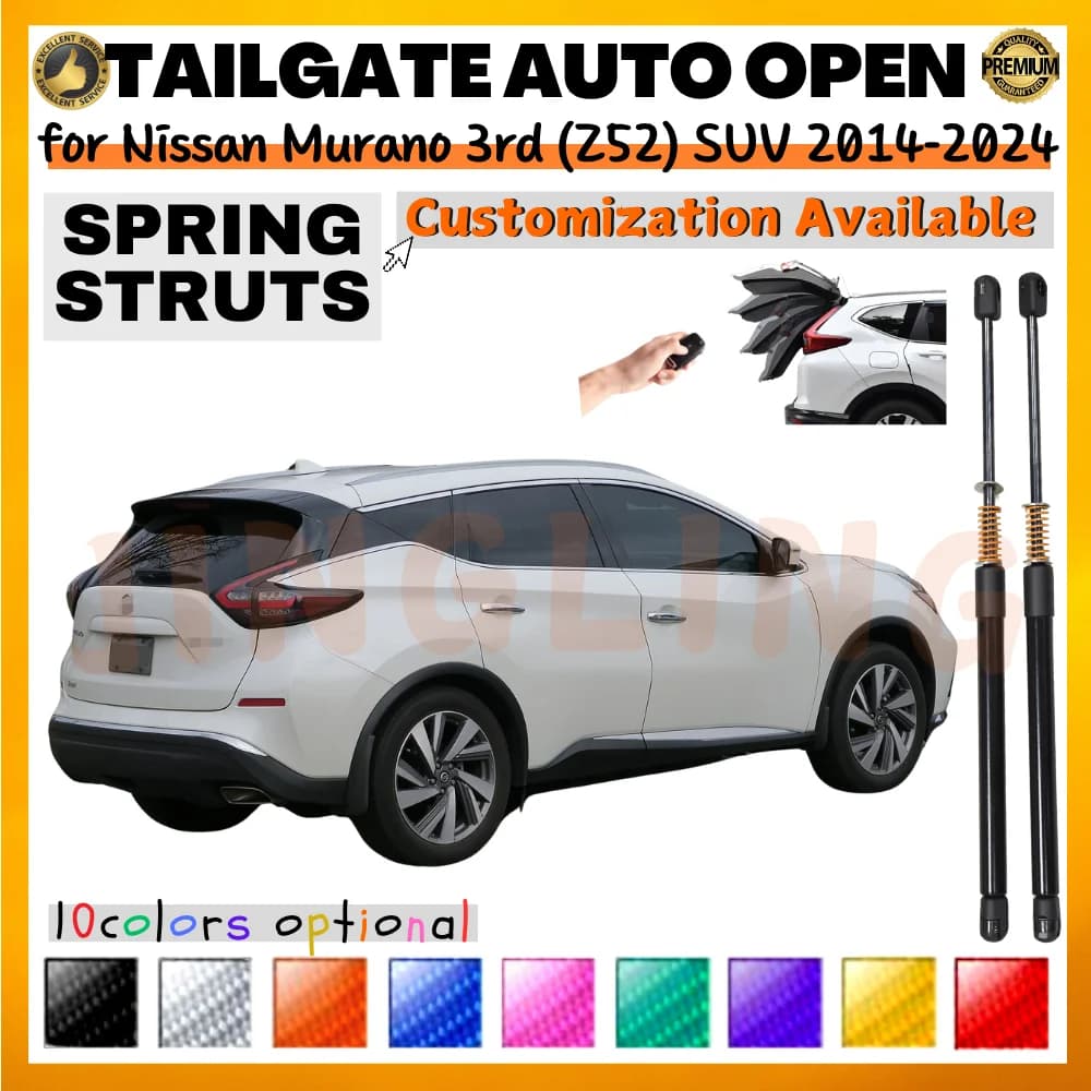 Qty(2) Trunk Struts with Spring for Nissan Murano 3rd Gen (Z52) SUV 2014-2024 Rear Tailgate Boot Lift Supports Shock Absorbers