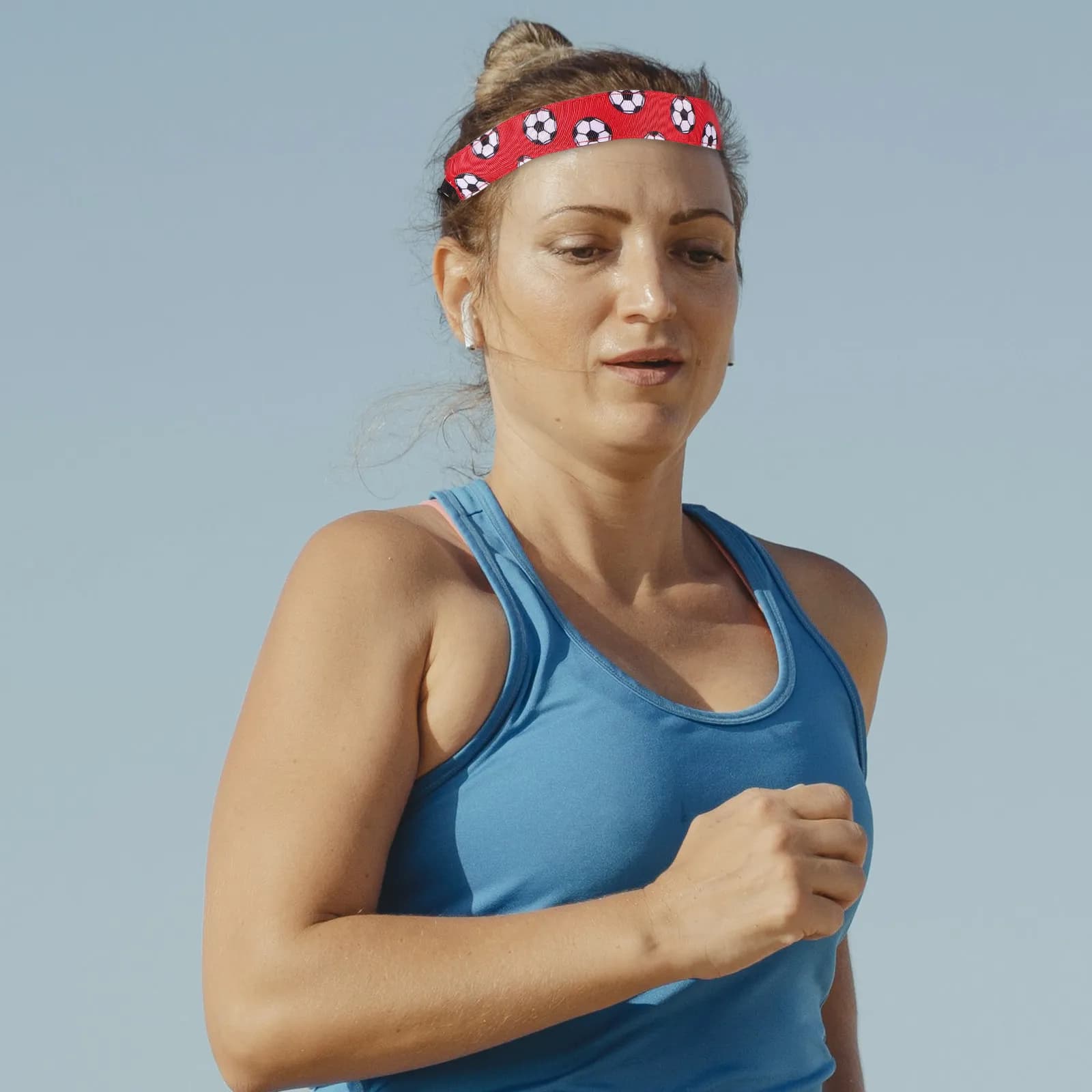 4 color candy yoga hair bands, elastic, breathable, absorbing sweat, athletic hair bands for women, gym, football, volleyball, training