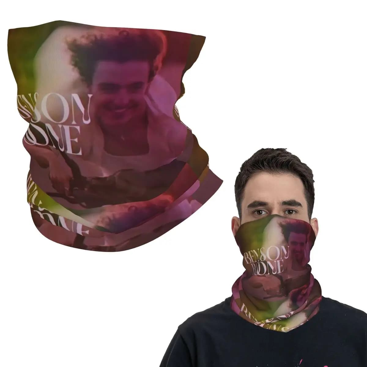 Benson Boone Bandana Ghetta per il collo Sciarpa avvolgente stampata Maschera calda per il viso unisex adulto invernale