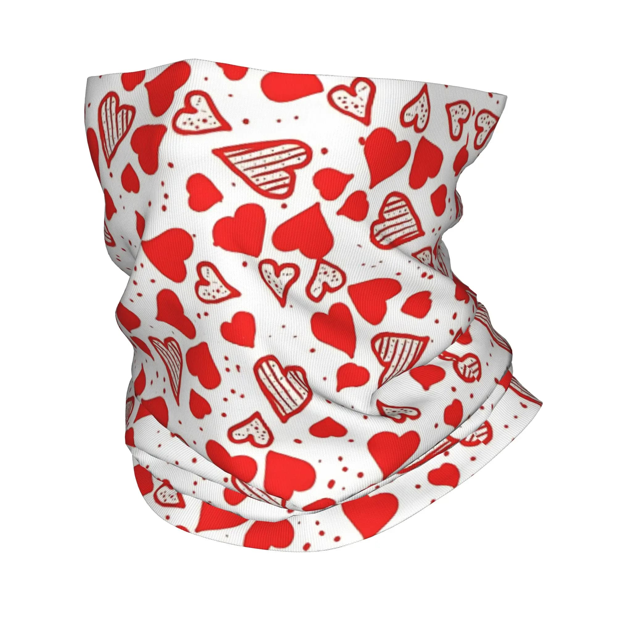 Bandana con Motivo a Cuori, Scaldacollo Stampato, Maschera Multifunzionale, Sciarpa per Ciclismo, Unisex, per Adulti, Invernale