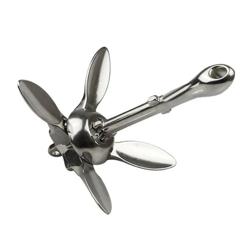 [NEW!A08R】 Umbrella Type Folding Anchor In Stainless Steel 316 For Yachts And Boats-Various Weights