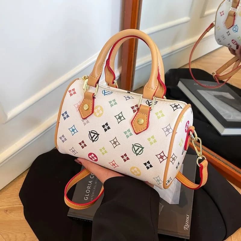 Nuova Borsa da Donna Boston Bag Pillow Bag Classica Semplice alla Moda Versatile Borsa a Mano e a Tracolla