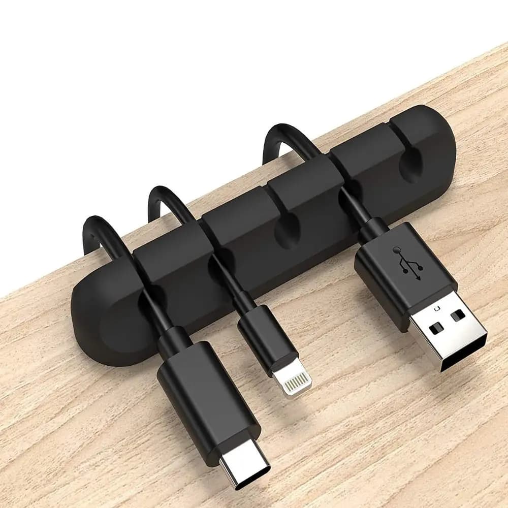 Clip Portacavi in Silicone, Organizzatori per Cavi USB, Clip Autoadesive per Gestione Cavi, Organizzatore per Fili Domestico
