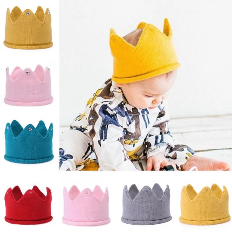 Cappello per fascia per capelli con corona lavorata a maglia Autunno Inverno Neonato Tappo superiore vuoto Tinta unita Berretto per neonato Fascia per capelli Puntelli per fotografia