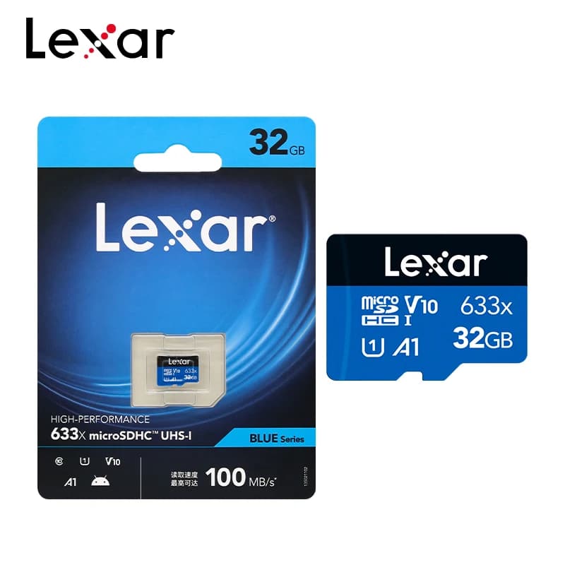 Scheda di memoria Lexar 633X microSDHC Scheda Micro SD da 32 GB microSDXC 64 GB 128 GB 256 GB 512 GB Velocità di lettura fino a 100 MB/s Schede TF A1 U3 V30