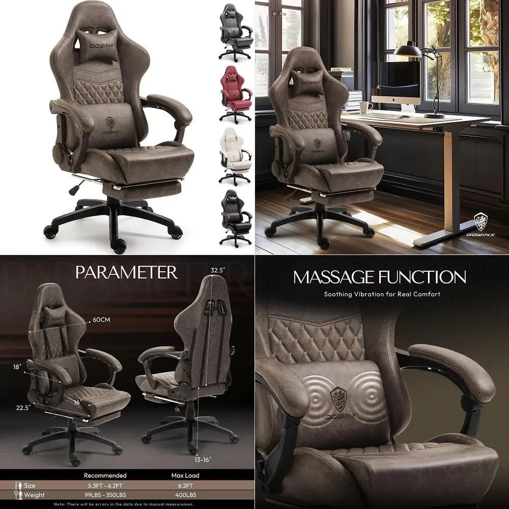 Titan Evo Black Gaming Chair Reclining, Ergonomic amp Heavy Duty Computer Chair with 4D Armrests, Magnetic Head Pillow amp Lumb
