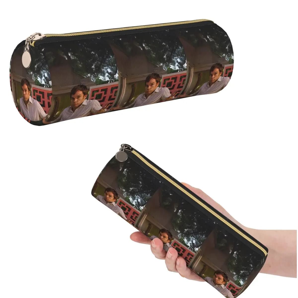 Astuccio cilindrico per matite Movie Dexter Morgan per ragazzi e ragazze, astuccio per la scuola, portamatite