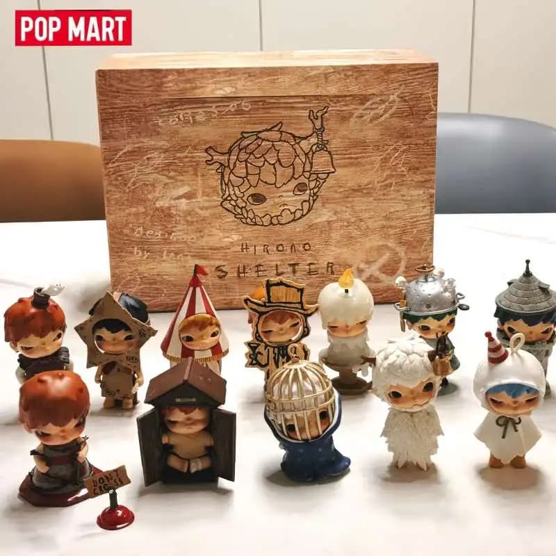 POPMART Hirono Shelter Series Scatola cieca con figure anime autentiche con caratteristiche magnetiche Decorazioni per la casa premium e giocattolo regalo significativo