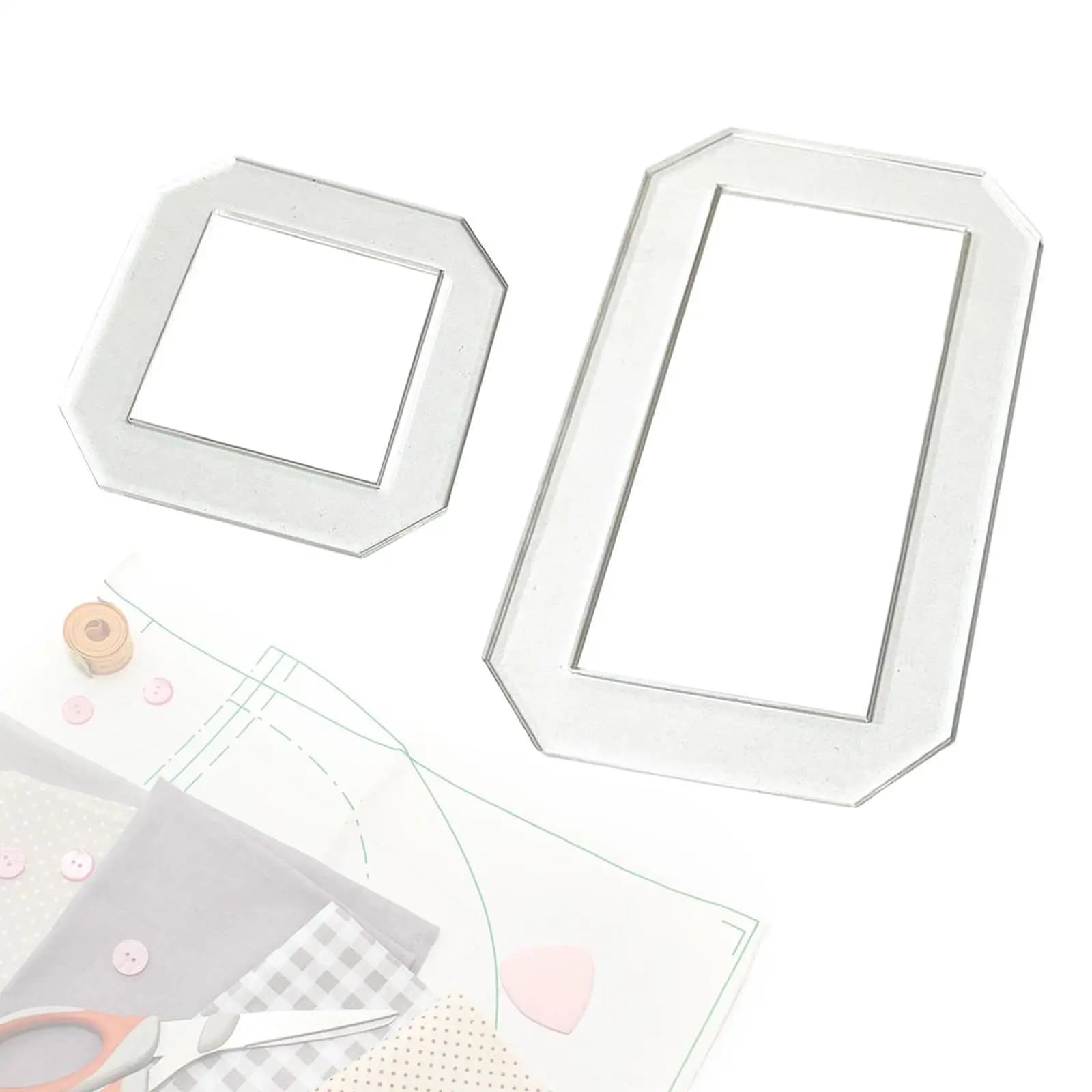 2 Pezzi di Modelli per Quilting Pratici per Principianti, Stencil Professionali in Acrilico Trasparente per Fai-da-Te, Artigianato e Patchwork