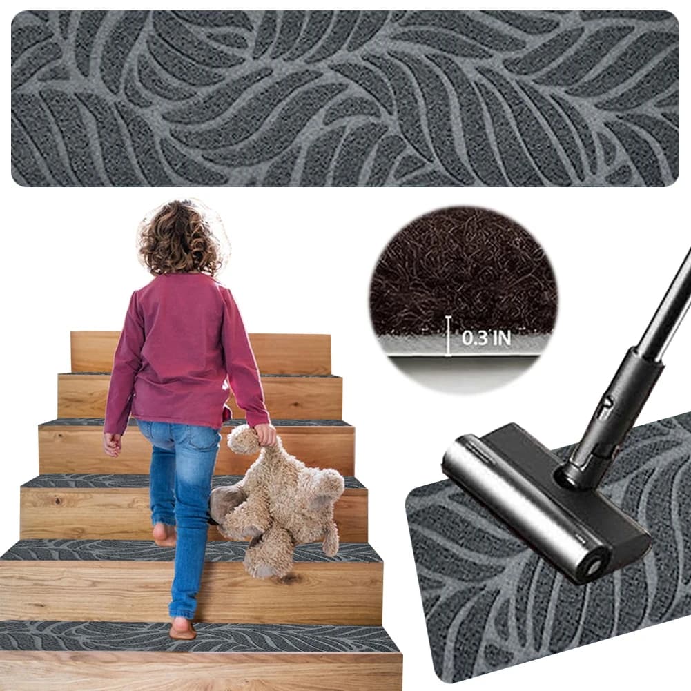 Anti-slip Car Sticker 76x20cm Reusable for Stairs, Anti-slip Carpet for Grains, Stairs and Living Room Grains