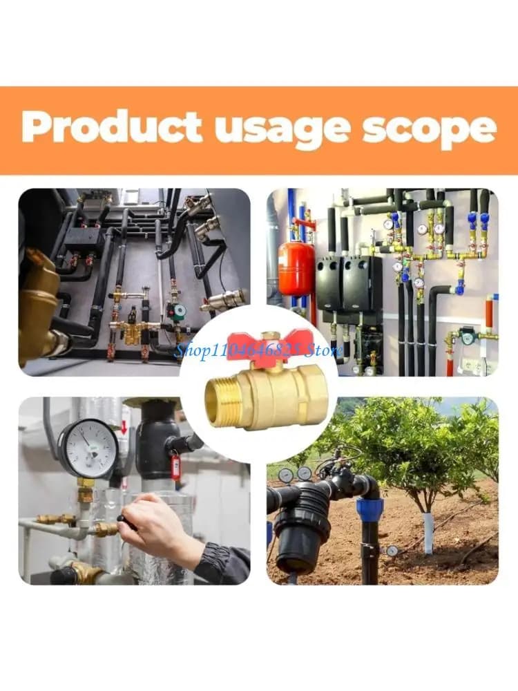 Valvole a in ottone Tubo da giardino Valvole chiusura Raccordo per tubo acqua Connettore rapido Accoppiatore per