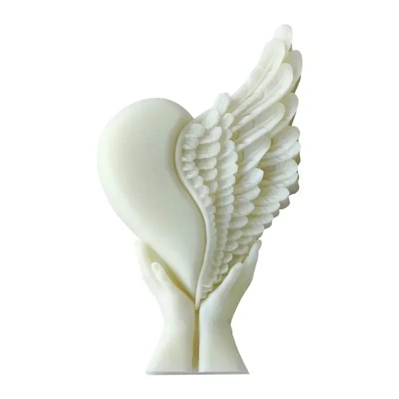Stampo in Silicone 3D Premium a Forma di Ali d'Angelo per Candele, Creazioni Fai-da-Te in Gesso, Resina, Cemento, Sapone, Accessori per Candele, Regali per la Casa