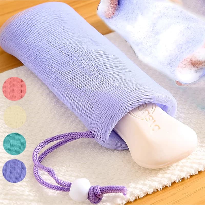 6-layer thickened foam soap bag Facial cleanser Network bag Shower bubble foam net for children Washing body Cleaning tips