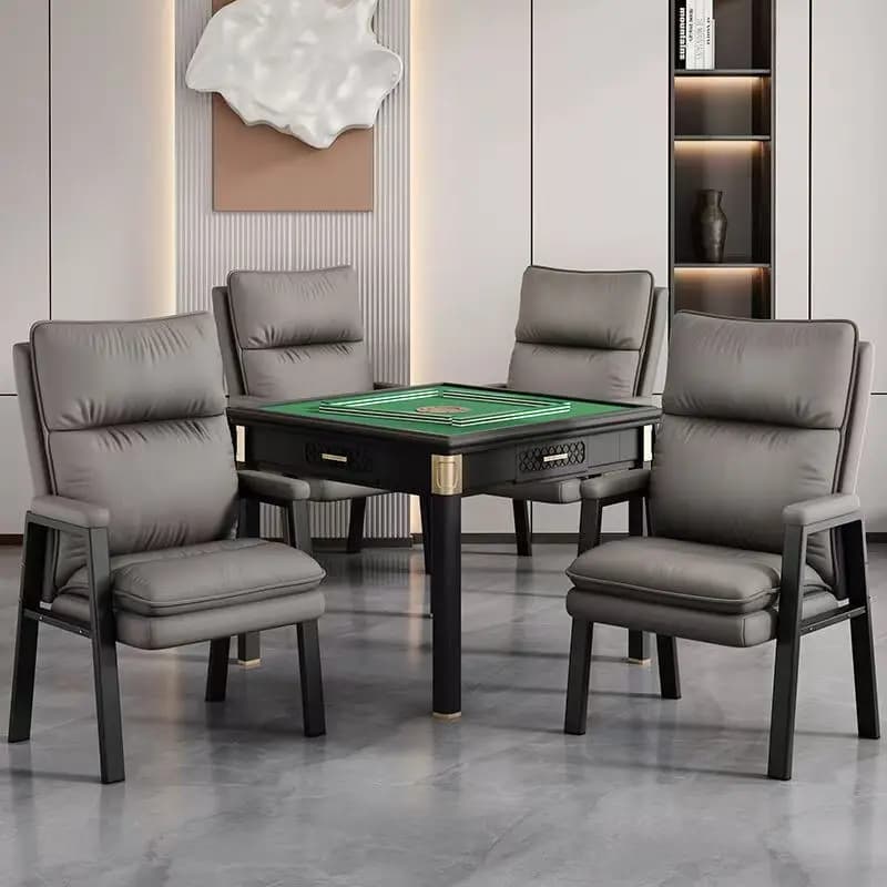 Sedia da mahjong, sgabello speciale per sala degli scacchi e dei carte, set di quattro sedie da mahjong per uso domestico, comode e ideali per il seduta prolungata