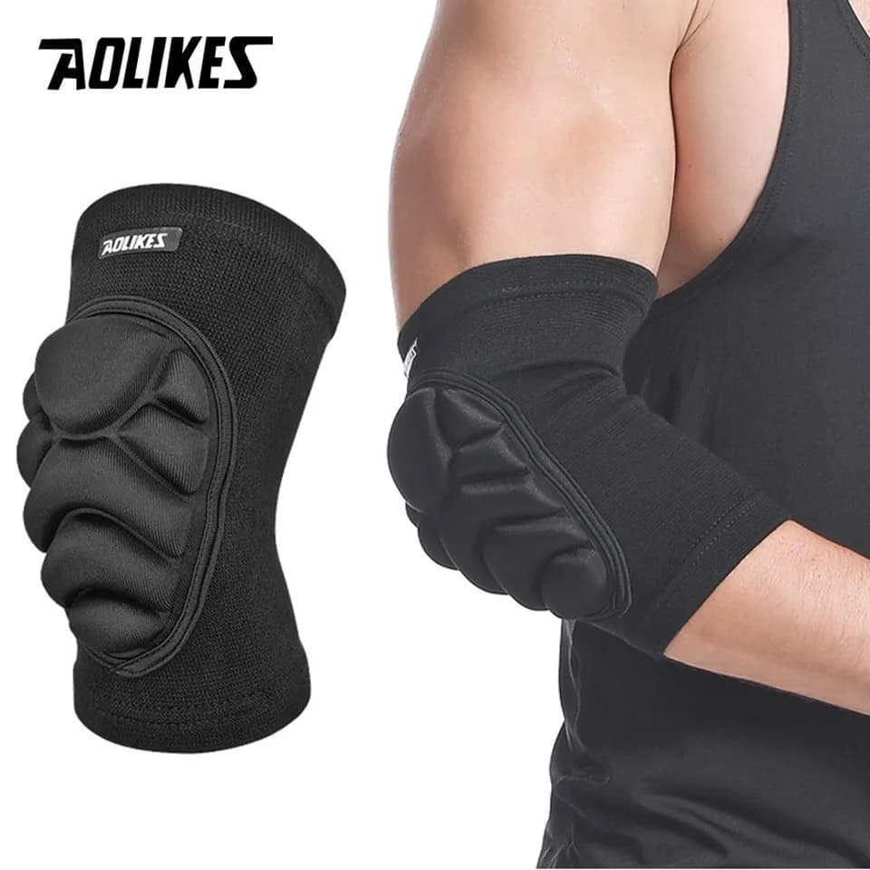 AOLIKES 1Pair Elbow Elbow Protection Volleyball Sponge Support Compression Elbow for Basket Tennis Football