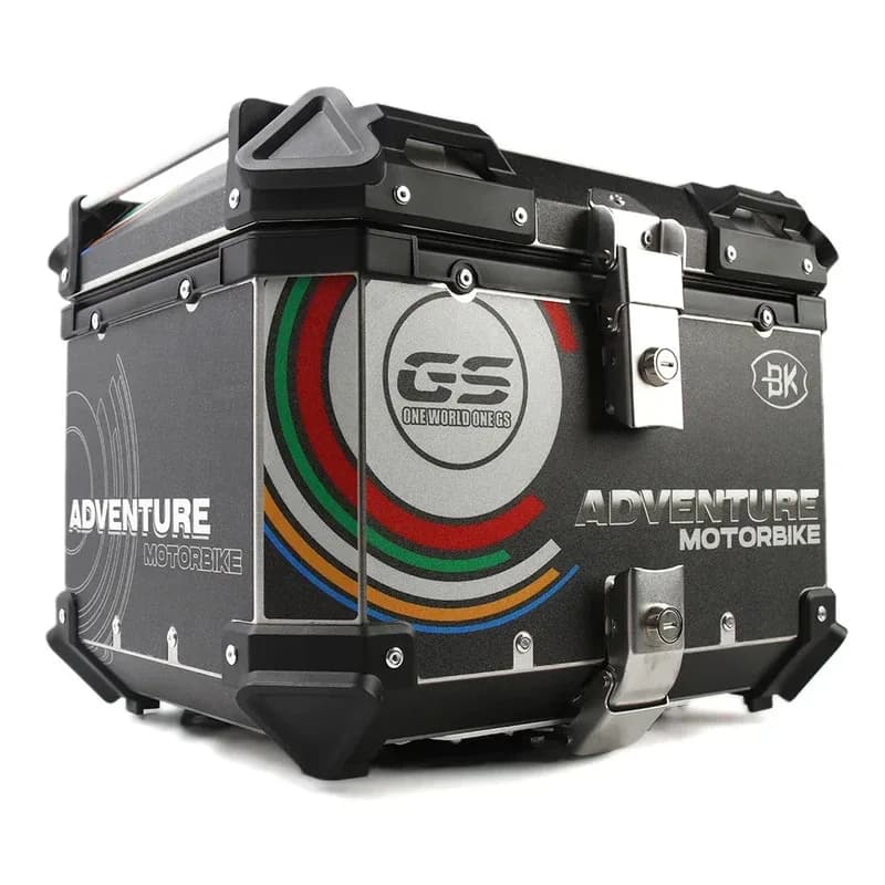 Vendita calda in fabbrica 36L 45L 55L 65L Scatola per moto in alluminio Universale per moto posteriore Lage Custodia per casco Tronco Serratura a chiave Mo
