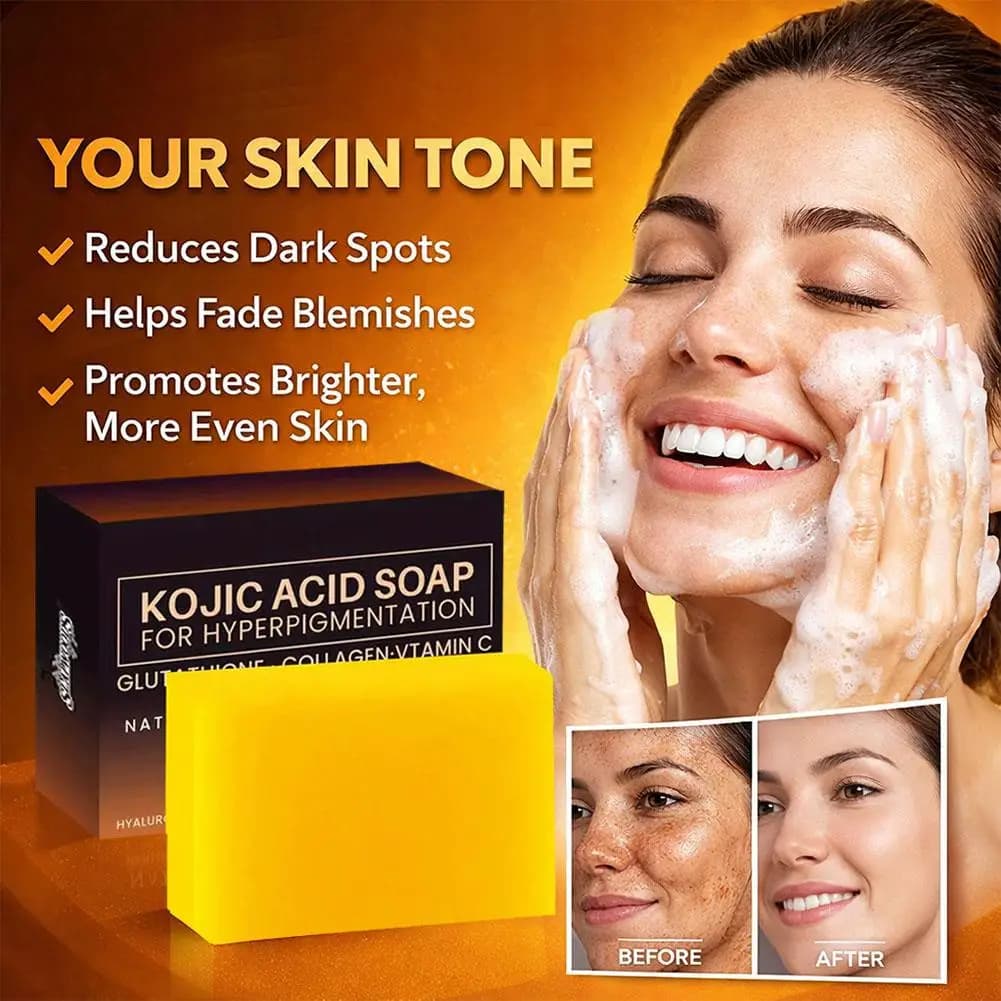 3.53oz Kojic Acid Soap Handmade Soap, rich in collagen and vitamin C, suitable for washing face and daily hand washing