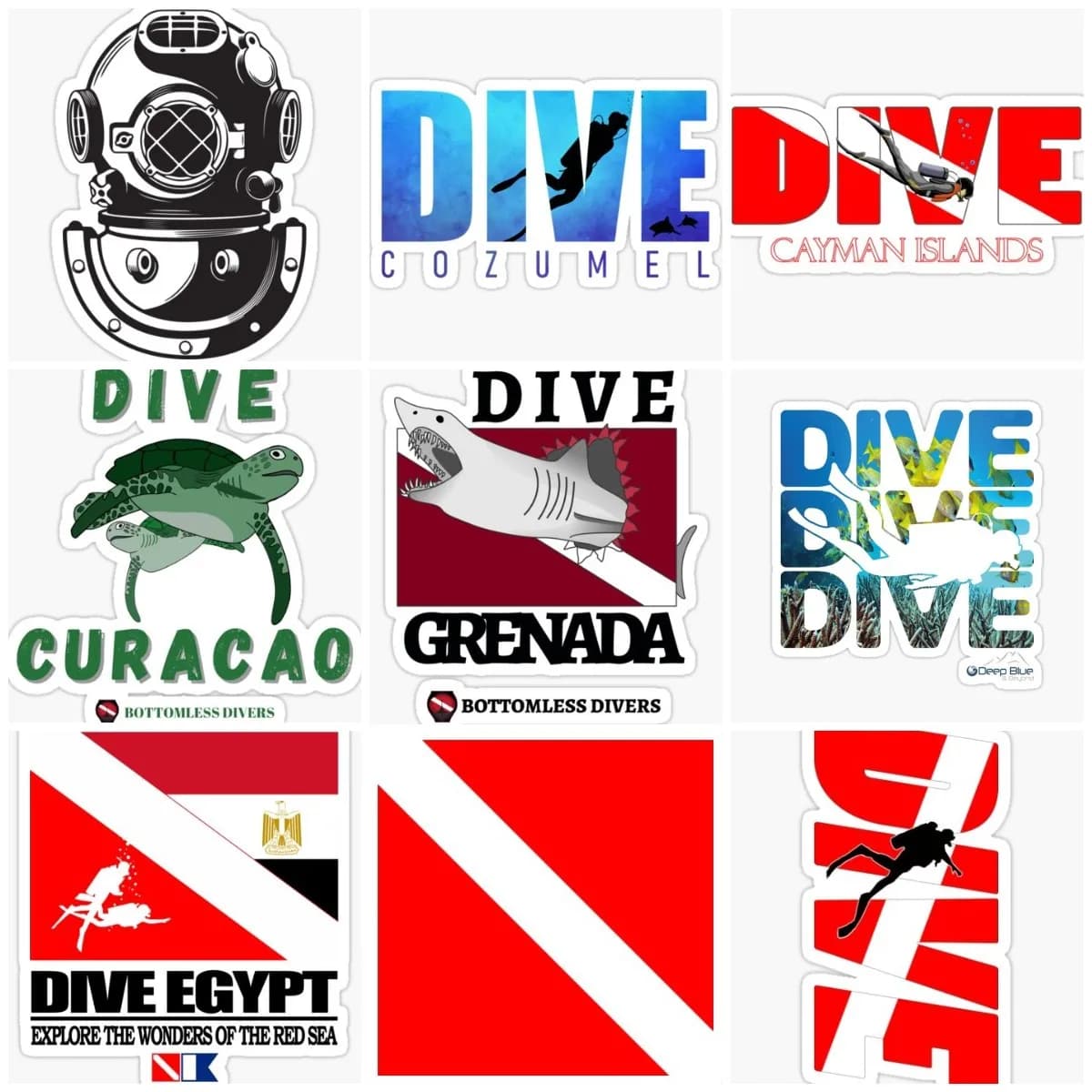 Scuba Diving Diver Sticker Car Motorcycle Laptop Truck Camper Van bicicletta Wall Window Room Door Glass Helmet Camper Decal PVC