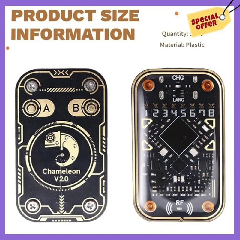 -A96Z Chameleon Ultra V2.0 Lettore di chip intelligente RFID Emulatore di smart card + 2XT5577 Portachiavi 125K 13,56M Decodifica scheda Duplicatore NFC