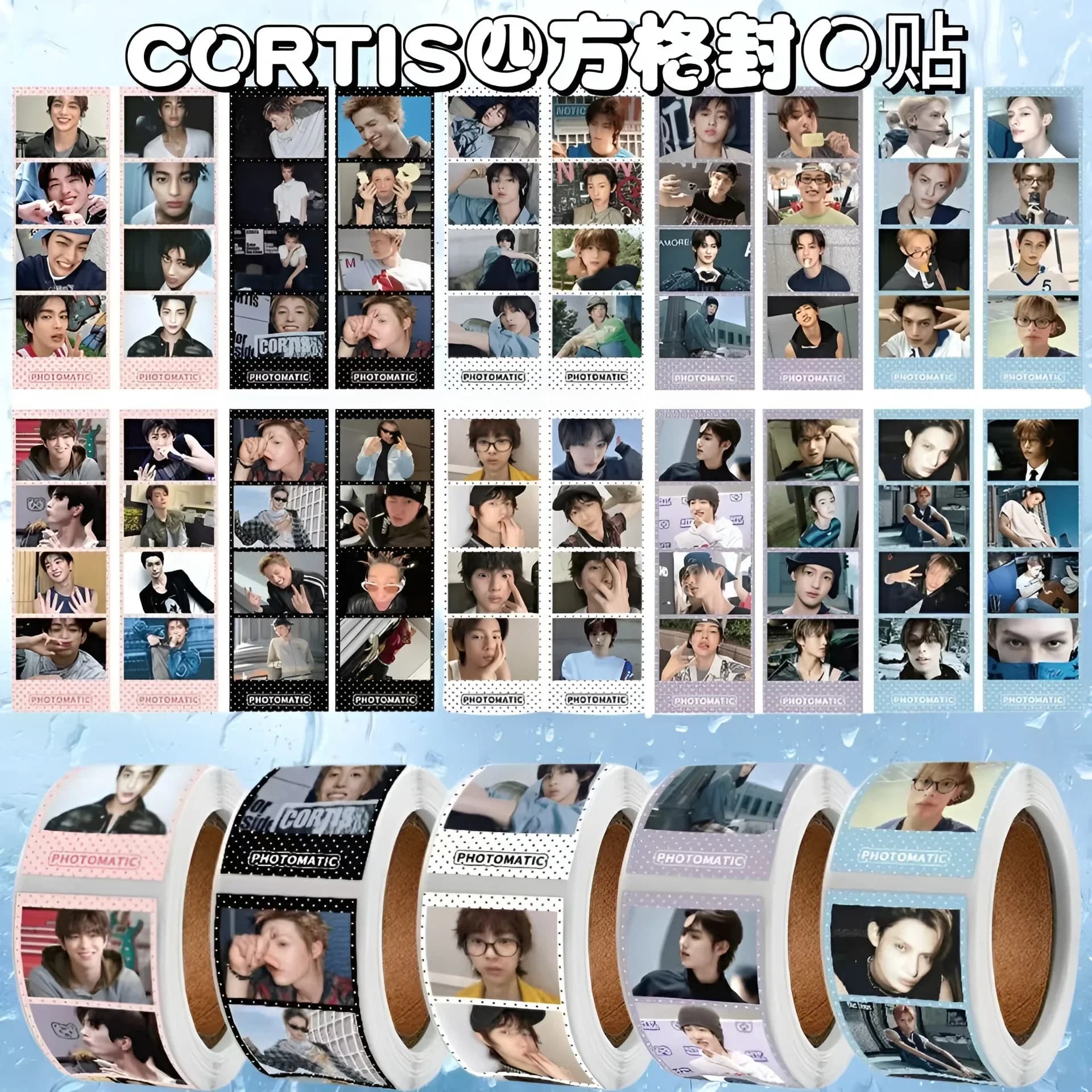 CORTIS Boy Group Star Peripheral Roll Stickers 5ROLLS-600Pcs Handbook Notebook Decorative Sealing Tape Collect Peripheral Diy