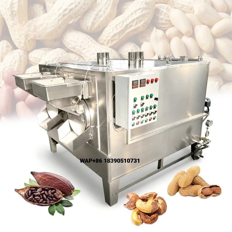 MY Industrial 150kg 500kg Oat Cacao Bean Roaster Small Granola Palm Kernel Coffee Roast Machine