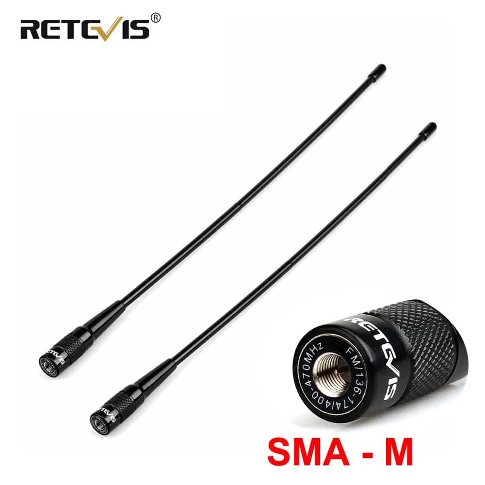 Retevis RHD-771 Walkie Talkie Accessori Antenna SMA-M VHF UHF Antenna Dual Band per Yaesu VX-3R VX-5R Retevis RT3S RT81 2 pezzi
